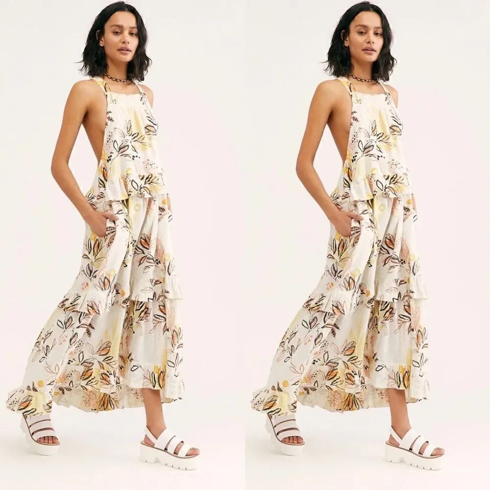 Free People - Anita Ivory Multi Print Maxi Dress